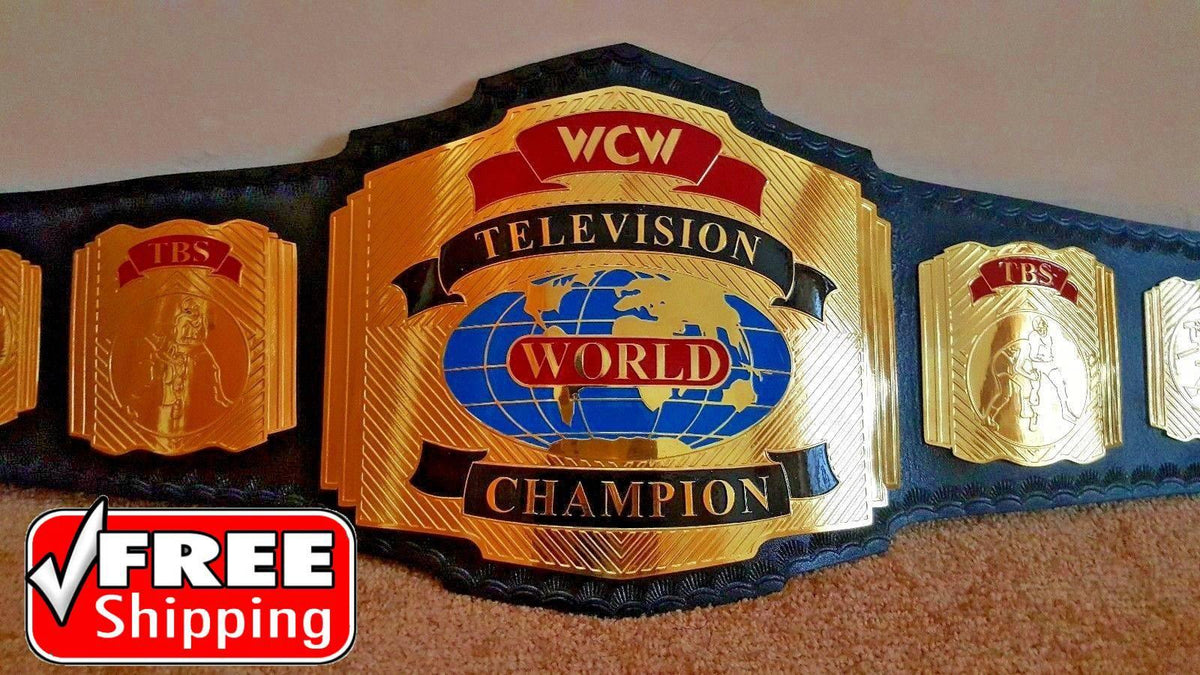 WCW WORLD TELEVISION Brass Championship Belt - Zees Belts