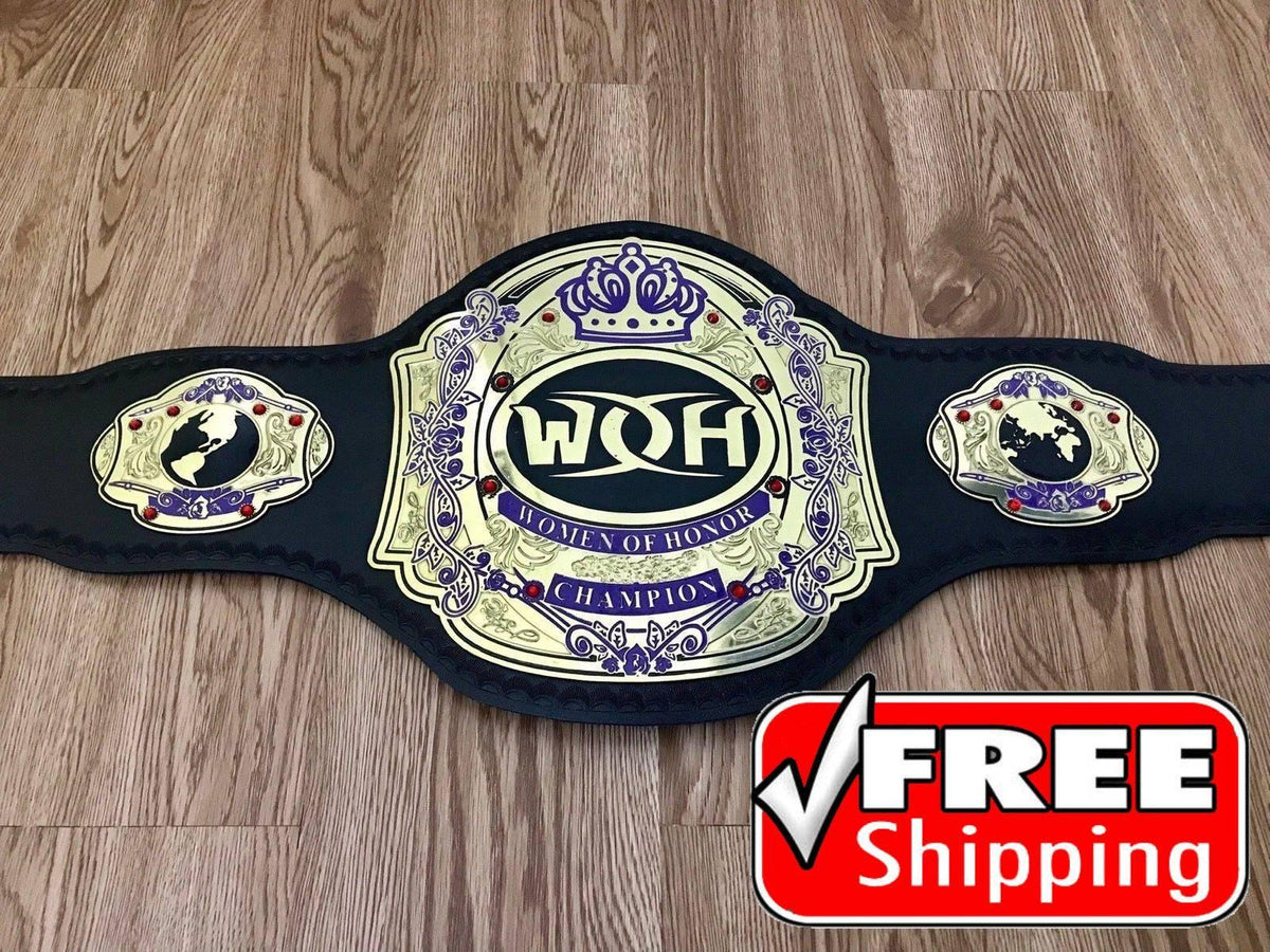 WOH WOMEN OF HONOR Brass Championship Belt - Zees Belts