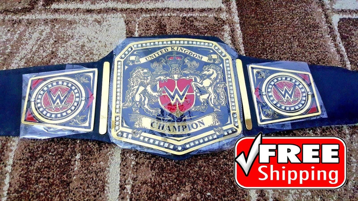 WWE UNITED KINGDOM Brass Championship Title Belt - Zees Belts