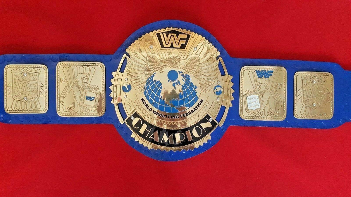 WWF BLUE BIG EAGLE Brass Championship Title Belt - Zees Belts