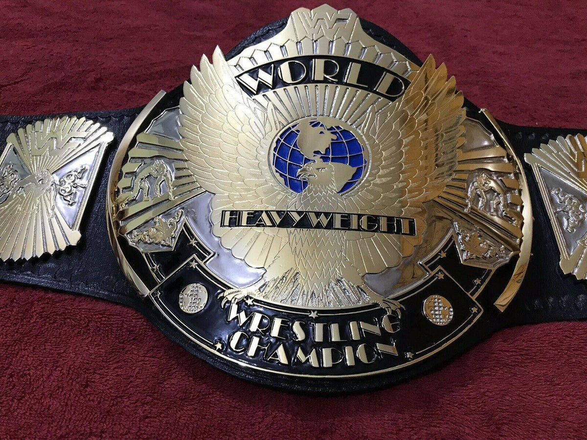 WWF WINGED EAGLE DUAL PLATED 24K GOLD Championship Title Belt - Zees Belts