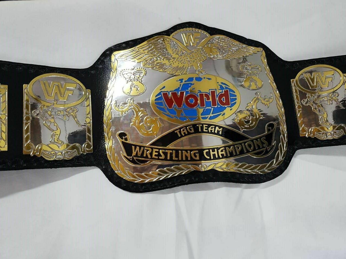 WWF WORLD TAG TEAM DUAL PLATED Brass Championship Belt - Zees Belts