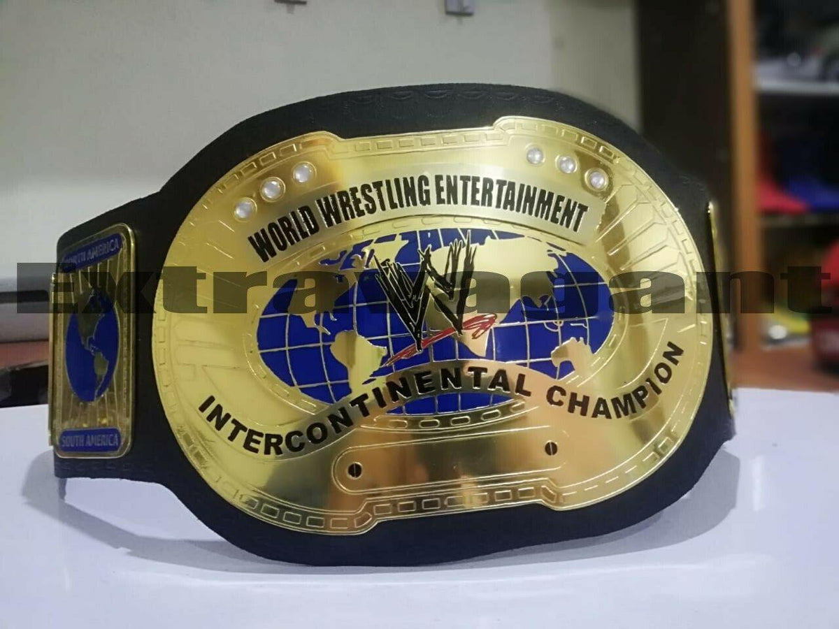 WWE INTERCONTINENTAL OVAL Brass Championship Belt - Zees Belts